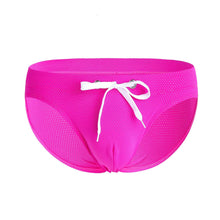 Load image into Gallery viewer, Bora Bora Swim Briefs with visible Drawstring Speedo Pink
