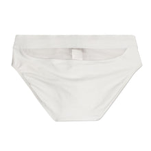 Load image into Gallery viewer, Troja Swim Brief Trunks with Sheer Mesh Window at Rear white