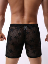Load image into Gallery viewer, Hollywood Mesh Shorts Transparent Loungewear black