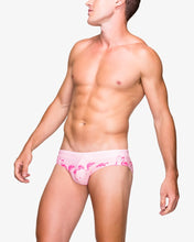 Load image into Gallery viewer, Miami Swim Trunks Briefs with Flamingo pink