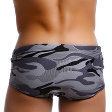 Load image into Gallery viewer, Rio Trunks Brazilian Fit Sungas Camouflage Gray