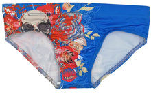 Load image into Gallery viewer, Skully Swim Briefs Speedo with Tattoo Skull Floral Print
