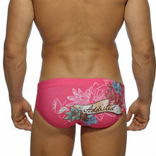 Load image into Gallery viewer, Skully Swim Briefs Speedo with Tattoo Skull Floral Print