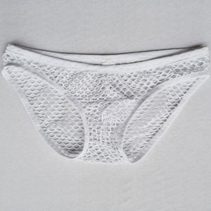 Meshy Net Underwear Briefs White