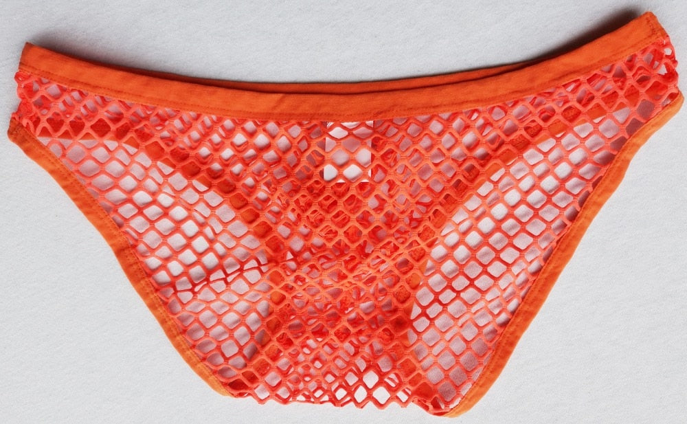 Meshy Net Underwear Briefs Neon Orange – MaverickSwim